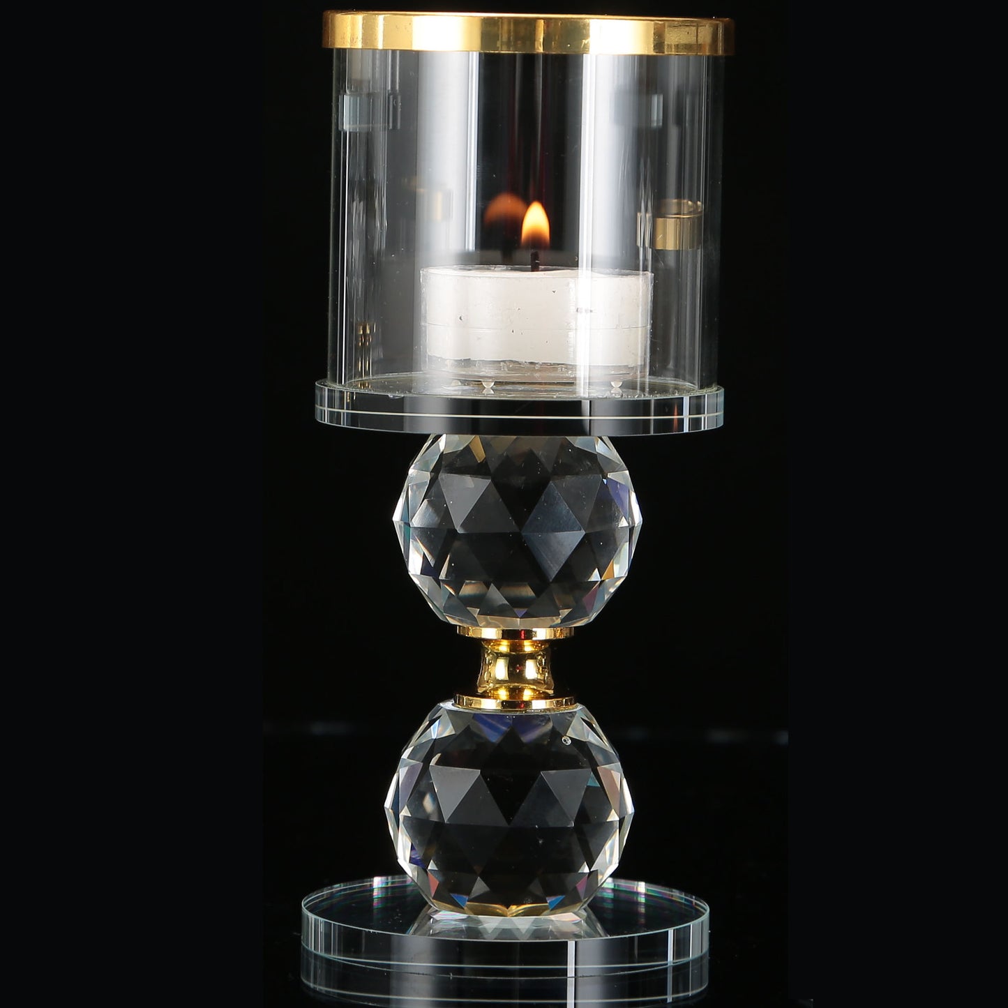 Kerzenhalter aus Kristall-Glas