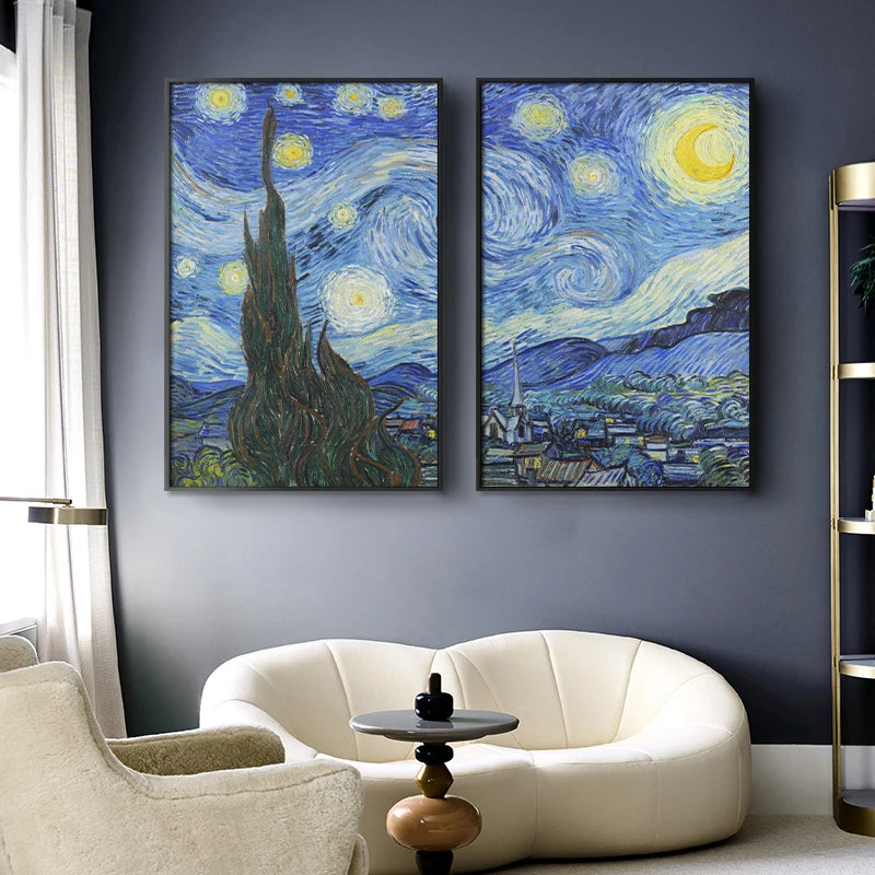 Van Gogh - Sternennacht Leinwand
