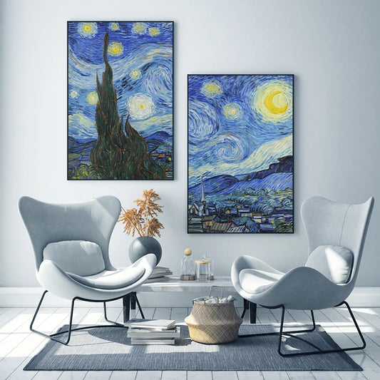 Van Gogh - Sternennacht Leinwand